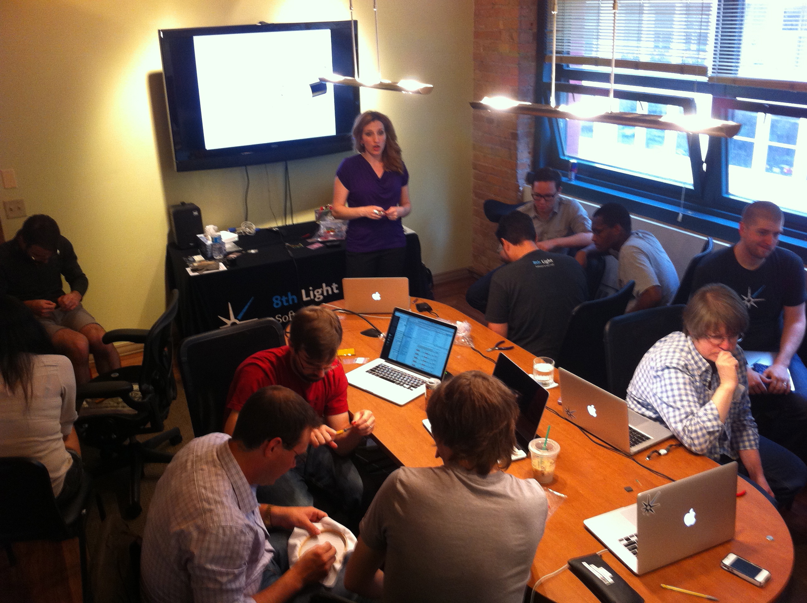 Screenshot of an Arduino Wearables Workshop put on by Angeleah at 8th Light.
