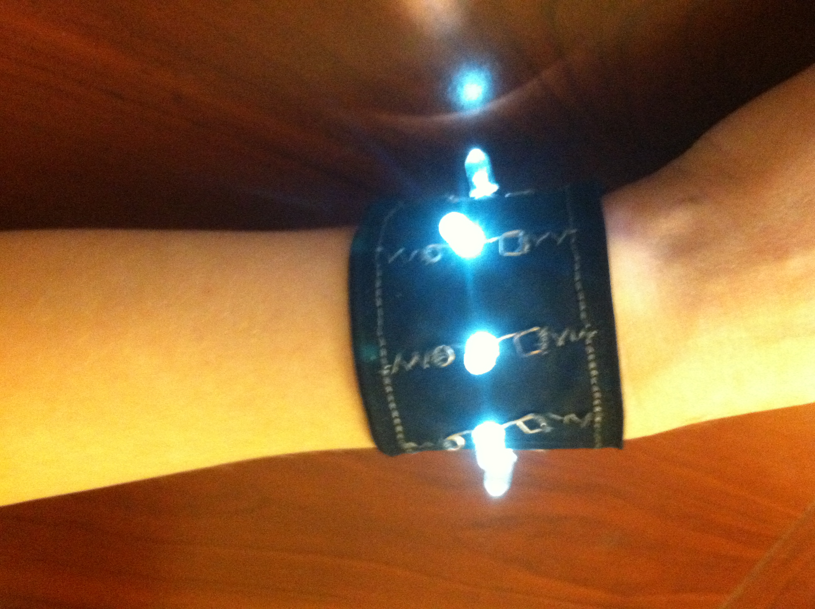 LED bracelet turned on